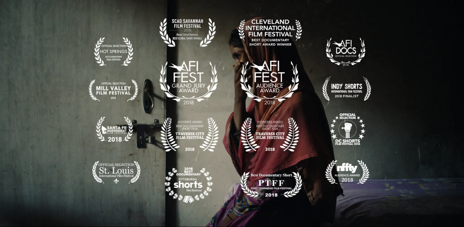 Still from Period. End of Sentence.