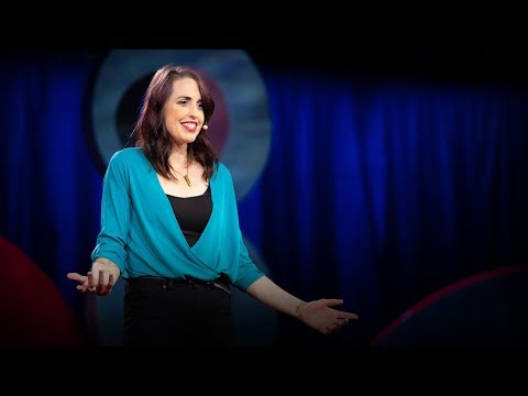 Emily Quinn giving a TED talk